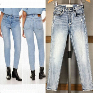 Denim FORUM The Yoko High Rise Slim Light Blue Wash Jeans Sz‎ 23